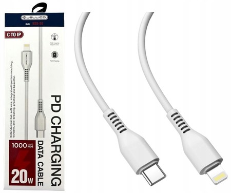 JELLICO Kabel USB-C Lightning 1M 20W do 13 14 Pro