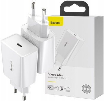 BASEUS SZYBKA ŁADOWARKA USB-C 20W DO IPHONE 12 13