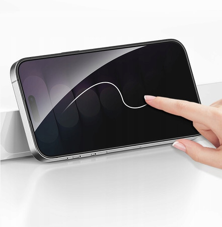 SZKŁO PRYWATYZUJĄCE HARTOWANE 9H DO IPHONE 16 PRO ANTI SPY RECCI
