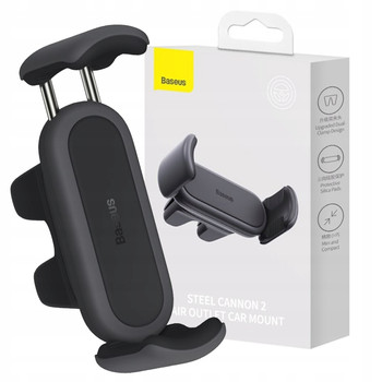 BASEUS UCHWYT SAMOCHODOWY DO TELEFONU NA KRATKĘ NAWIEWU MOCNY ZACISKOWY