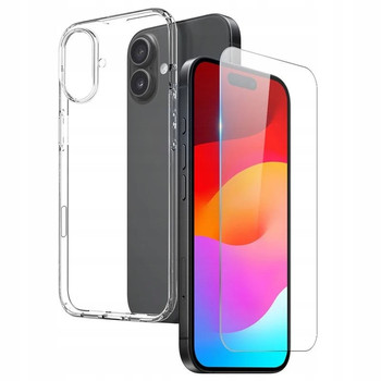 ETUI CASE do iPHONE 17 2MM MOCNE PRZEZROCZYSTE + SZKŁO HARTOWANE