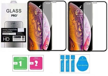 2x SZKŁO 9H HARTOWANE PEŁNE DO iPHONE 14 PLUS MAX