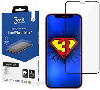 3MK Szkło Hartowane Pełne do iPhone 12 Pro Max