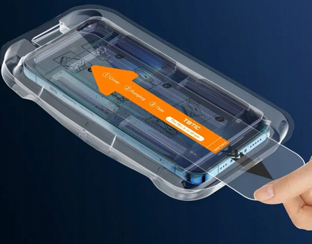 SZKŁO PRYWATYZUJĄCE do iPhone 17 PRO Z RAMKĄ DO MONTAŻU ŁATWY MONTAŻ