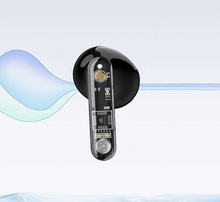 SŁUCHAWKI DOUSZNE BEZPRZEWODOWE BLUETOOTH 5.3 + KABEL POWERBANK TWS RECCI