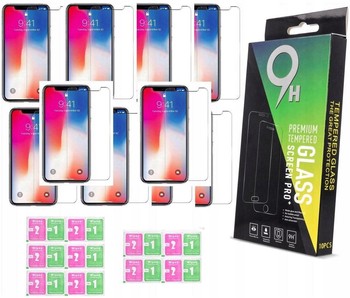 x10 Szkło Hartowane 9H do iPhone Xr 11 Zestaw BOX