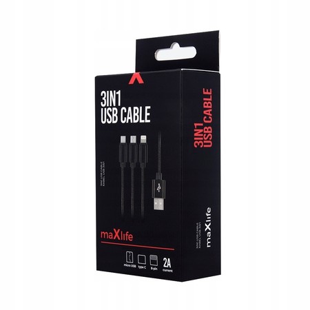 SZYBKI KABEL 3w1 LIGHTNING / MICRO USB / TYP-C