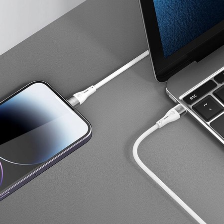 SZYBKI KABEL DO IPHONE LIGHTNING - USB C 20W 1M ALUMINIOWE KOŃCÓWKI RECCI