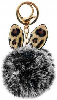 Zawieszka Brelok Puchata Futrzana Kulka Pompon