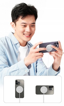 ŁADOWARKA BEZPRZEWODOWA INDUKCYJNA MAGNETYCZNA 15W RECCI do iPhone 15 14 13