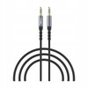 POZŁACANY MOCNY KABEL AUX MINI JACK 3,5MM AUDIO NYLON 1.2 M RECCI