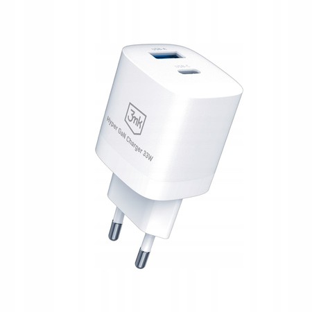 SZYBKA ŁADOWARKA SIECIOWA 3MK 33W DO IPHONE QC GAN