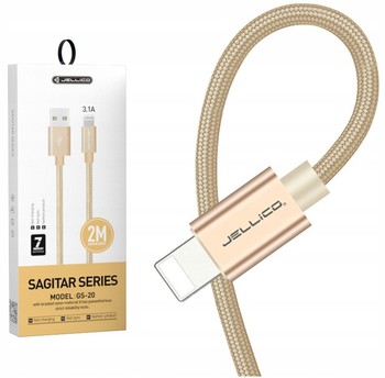 JELLICO SZYBKI KABEL LIGHTNING USB 1M 3.1A MOCNY