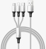 MOCNY KABEL USB PRZEWÓD 3w1 LIGHTNING MICRO TYP-C USB-C 2.4A 120cm RECCI