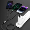 MOCNY SZYBKI KABEL 3w1 LIGHTNING TYP-C MICRO USB 6A 120cm 66W SZNUREK RECCI