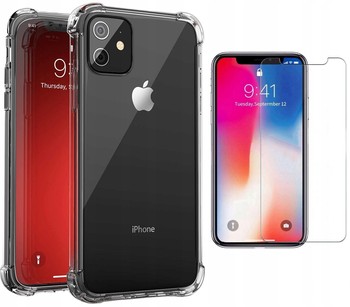 ETUI ANTI SHOCK CLEAR CASE DO IPHONE 11 + SZKŁO