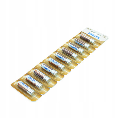 BATERIA PHILIPS AA LR6 ZRYWKA 10SZT ALKALINE BATERIE ZESTAW