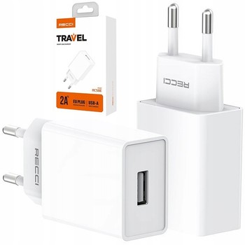 SZYBKA ŁADOWARKA SIECIOWA USB UNIWERSALNA 10W 2A RECCI