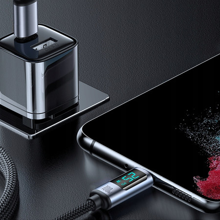 SZYBKI KABEL USB-C TYP C PRZEWÓD 100W 1.2m Z WYŚWIETLACZEM LED JOYROOM
