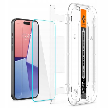 SZKŁO HARTOWANE SPIGEN DO IPHONE 15 PRO MAX z ZESTAWEM MONTAŻOWYM