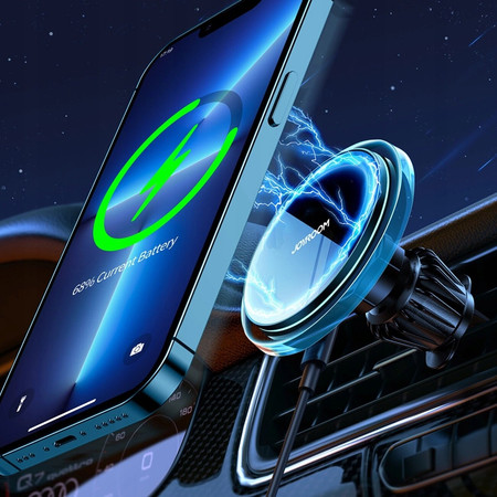 JOYROOM UCHWYT SAMOCHODOWY DO TELEFONU Z ŁADOWARKĄ 15W MAGNETYCZNYNA KRATKĘ
