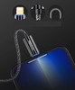 PODŚWIETLANY KABEL LIGHTNING 2.4A 1M WZMACNIANY OPLOT LED RECCI