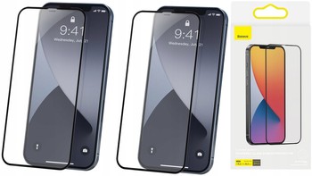 2x SZKŁO HARTOWANE BASEUS PEŁNE iPhone 12 / 12 Pro