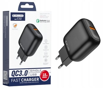JELLICO ŁADOWARKA SIECIOWA USB 18W USB 3.0 QC
