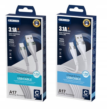 JELLICO SZYBKI KABEL LIGHTNING USB 1M 3.1A