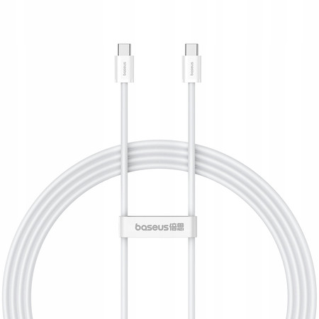 2X BASEUS KABEL PRZEWÓD USB-C 30W PD 480Mb/s 2M BIAŁY 2X USB C TYP C