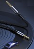 POZŁACANY MOCNY KABEL AUX MINI JACK 3,5MM AUDIO NYLON 1.2 M RECCI