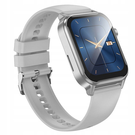 SMARTWATCH ZEGAREK MENU PL ROZMOWY POWIADOMIENIA PULS SPORT ZDROWIE METAL