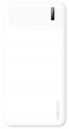 SZYBKI POWERBANK 10000MAH MOCNY SZYBKIE ŁADOWANIE 2,1A USB C + KABEL RECCI