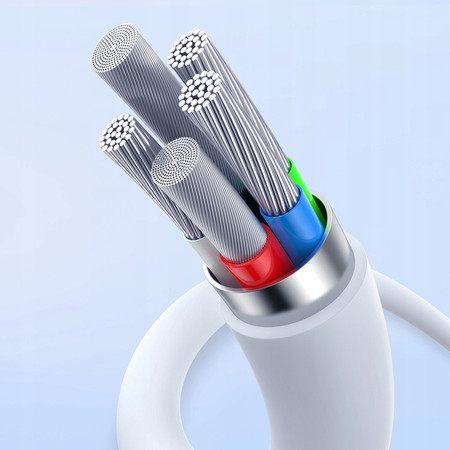 2X BASEUS KABEL PRZEWÓD USB-C 30W PD 480Mb/s 2M BIAŁY 2X USB C TYP C