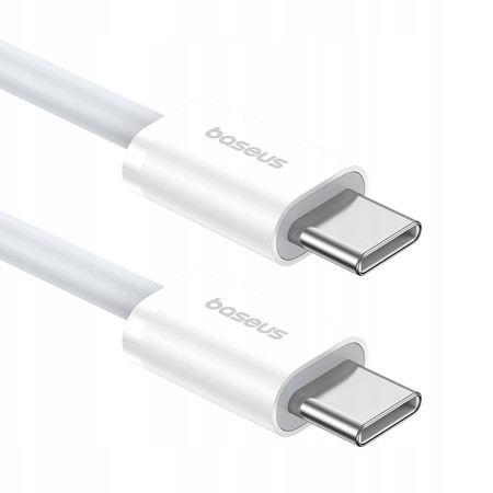 2X BASEUS KABEL PRZEWÓD USB-C 30W PD 480Mb/s 2M BIAŁY 2X USB C TYP C