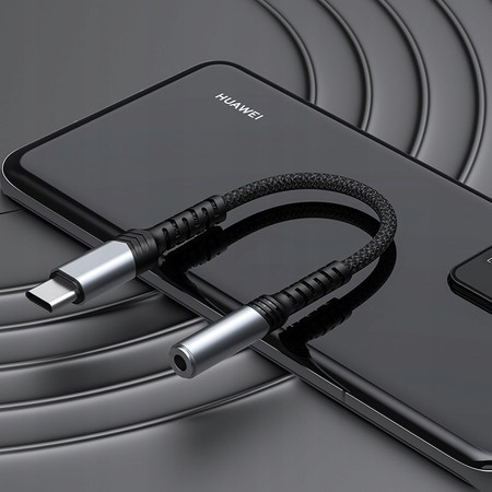 PRZEJŚCIÓWKA ADAPTER USB-C TYP C do AUX MINI JACK 3,5MM AUDIO RECCI