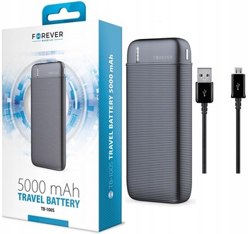 Kieszonkowy PowerBank 5000mAh USB C Micro FAST 10W