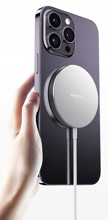 ŁADOWARKA BEZPRZEWODOWA INDUKCYJNA MAGNETYCZNA 15W RECCI do iPhone 15 14 13