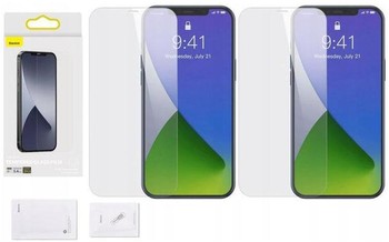 Baseus 2x Szkło Hartowane do iPhone 12 Mini Zestaw