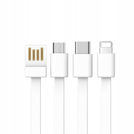 SZYBKI POWERBANK 10000MAH 2.1A Z EKRANEM LED Z KABLAMI 3W1 RECCI