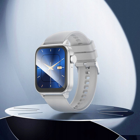 SMARTWATCH ZEGAREK MENU PL ROZMOWY POWIADOMIENIA PULS SPORT ZDROWIE METAL