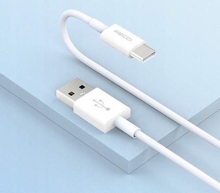 KABEL USB USB-C TYP-C PRZEWÓD QUCIK CHARGE 3A SZYBKIE ŁADOWANIE 100cm RECCI