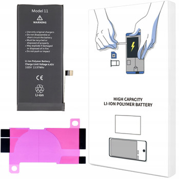 BATERIA DO iPHONE 11 WIĘKSZA POJEMNOŚĆ 3650 mAh ŚWIEŻA KOMPLET