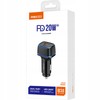ŁADOWARKA SAMOCHODOWA LED USB i USB-C 20W PD QC 3.0 3A DO ZAPALNICZKI RECCI
