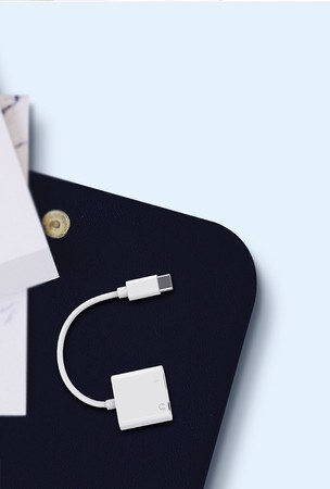 PRZEJŚCIÓWKA ADAPTER USB-C USB C + AUX 3,5 MM DO SŁUCHAWEK RECCI