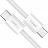 2X BASEUS KABEL PRZEWÓD USB-C 30W PD 480Mb/s 2M BIAŁY 2X USB C TYP C