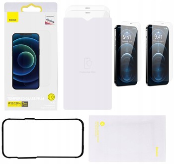 2x SZKŁO HARTOWANE BASEUS do iPhone 12 / 12 Pro