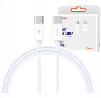 SZYBKI MOCNY KABEL USB-C TYP C PRZEWÓD PD 65W RECCI