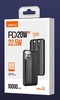 SZYBKI POWERBANK 10000MAH 22,5W 3A PD Z WBUDOWANYMI KABLAMI Z EKRANEM RECCI