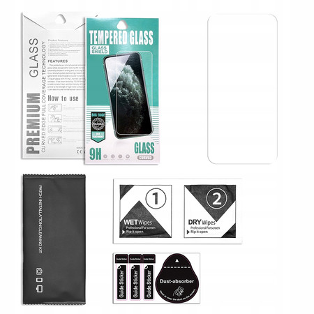 SZKŁO HARTOWANE do iPhone 6 6S 7 8 SE 2020 2022 PREMIUM 9H BIG EDGE ZESTAW